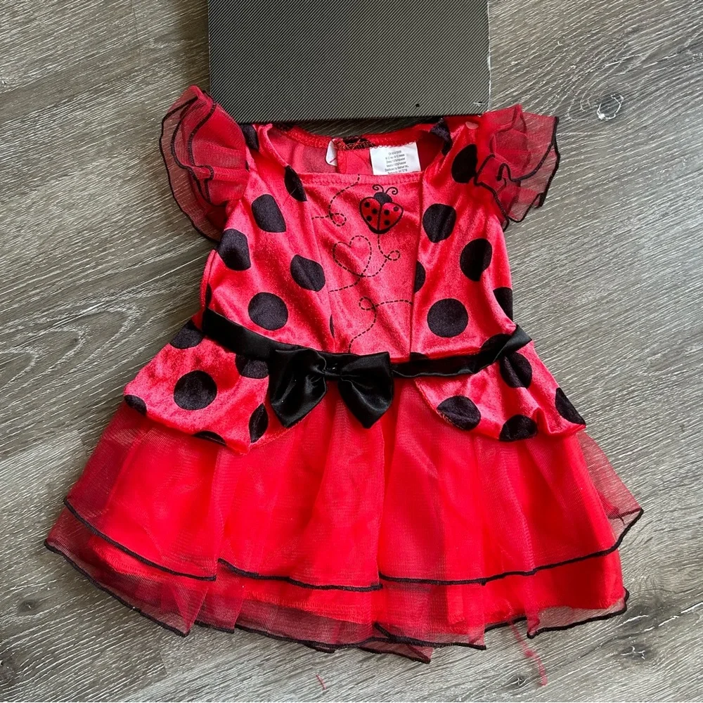 NWT Baby 6-12 Months Lady Bug Love Bug Red Tutu Dress Halloween Costume